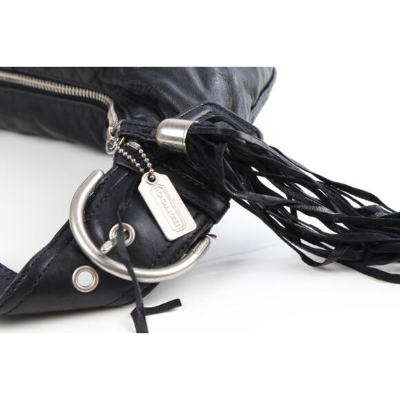 Vintage Coach Black Nappa Leather Ergo Slouch Hobo Bag 3669 Tortilla Tort Tassel - Picture 12 of 16
